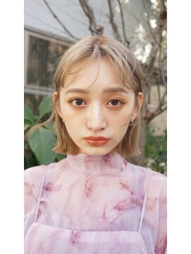 ソルトウォーター(SALT WATER) ベージュ/ハイトーン/ブリーチ/くびれヘア/恵比寿/代官山