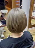白髪ぼかし×ボブ