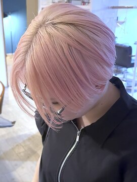 【透明感バツグン】ホワイトオーキッドピンク×ブリーチ３回