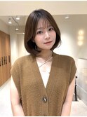 レイヤーボブ/ミルクティーベージュ/髪質改善/顔周り/銀座