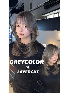 ローレン(Rollen) グレーカラーとレイヤーカットで上品なハイトーンカラーに！！☆