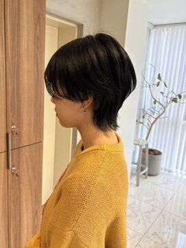 ガリカ 博多(Gallica) <ゲスト>ミニウルフに黒髪カラーで落ち着いたこなれ感