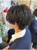 立川/センターパートメンズウェーブヘア