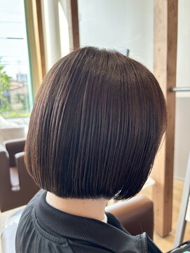 ロッカ(ROCCA) 丸みボブ×髪質改善×艶ブラウン×ショートボブ×名東区×守山区