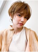 春カラー透明感ショート！大人レイヤーショートで垢抜けヘア