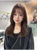 大人可愛いレイヤーカット×ブリーチなしのダブルカラーベージュ