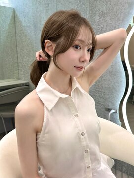 グロー オオミヤ アネックス 大宮(GLROW OMIYA ANNEX) ★盛れる顔周りカット 前髪 ブリーチなし ベージュ