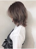 ネイビーグレージュ_くびれヘアアプリコットオレンジ