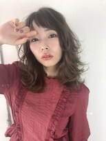 ラフェスタヘア 和歌山駅前店(Lafesta HAIR)&nbsp;【ダークトーン】【ミディアム】【前髪カット】【秋カラー】