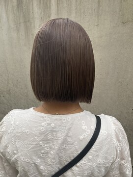 ロンドポレール 北千住(Lond polaire) 【航治郎】外ハネボブ/グラデーションカラー/ペールベージュ