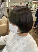 20代30代 クレミングカラー グリーン グレーアッシュ