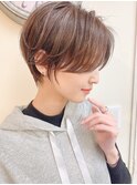 [代々木]ナチュラルピンクスイートAラインの甘辛ショートボブ