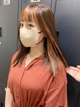 ムク 横浜店(muku) ダブルカラーオレンジベージュカラーケアブリーチレイヤーカット