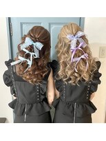 ヘアセットサロン キュア(CURE) アレンジ込みのハーフアップ