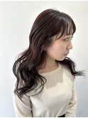 【FOLK】赤みなしダークグレージュ☆似合わせ内巻きロング♪