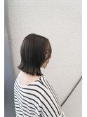 大人可愛い20代30代40代グレージュ小顔レイヤーボブミディアム