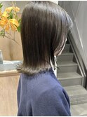 大人美人アッシュオリーブショコラアッシュ韓国ヘアモテ髪