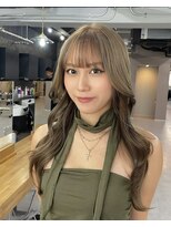 レブ 三条河原町(Reb,)&nbsp;ブリーチなしダブルカラーレイヤーカットミルクティーベージュ