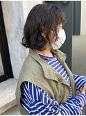 【三ツ井純】ニュアンスボブパーマ 透明感カラー 前髪パーマ