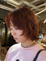 ノラ ヘアーサロン(NORA HAIR SALON) ピンクオレンジブラウンカラーブリーチなし暖色カラー