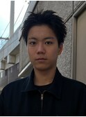 アップバング短髪ツイストスパイラルブリーチパーマツイスパ