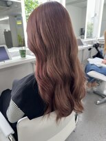 イロウ 山口どうもん店(IROW)&nbsp;レイヤーカット ブリーチカラー ピンクブラウン  　【山口】