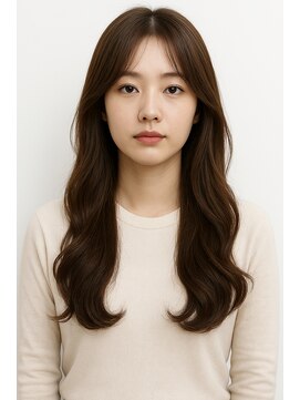 エシカル(ethical) 巻き髪レイヤー×センターパート