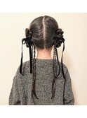 ヘアセットカチモリリボン卒業式ヘアパーティーヘア