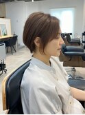 ☆ココアベージュ小顔オリーブグレークラゲヘアーショート[船橋]