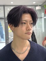 ノラキチジョウジ(NORA KICHIJOJI)&nbsp;黒髪刈り上げセンターパートツーブロックビジネスアップバング