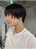ショートカットストレートハンサムショート丸みショートボブ