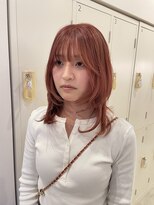 サラ ビューティー サイト 古賀店(SARA Beauty Sight)&nbsp;【ブリーチなしダブルカラー】レイヤーカット/暖色/ミディアム