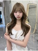 20代30代人気レイヤーカット/透明感カラー/オリーブカラー