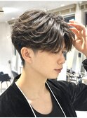 刈り上げセンターパート