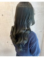 ロッカヘアエジェ(ROCCA hair eje.)&nbsp;アッシュグレー×リッチカールロング