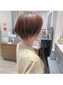 大人可愛い20代30代40代小顔 大人ショートボブ マロンベージュ