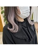 イヤリングカラーでホワイトラベンダー♪