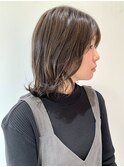 【FOLK】透明感グレージュ☆似合わせ外ハネミディアムボブ♪