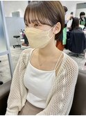 ○大人可愛いコンパクトショートオリーブベージュ20代30代40代