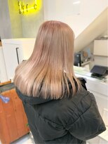 ネオリーブカフ 鶴ヶ峰店(Neolive caff)&nbsp;ピンクベージュ ダブルカラー　ケアブリーチ