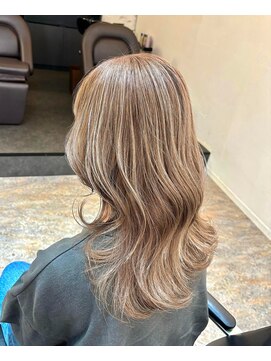 ブレンド 渋谷(BLend) 前髪アンブレラカラーこなれミディイメチェンウェーブパーマ