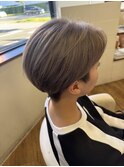 刈り上げショート シルバーグレー