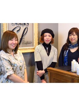 歴5年以上のベテランスタイリストが担当◇女性スタッフならではのご提案と技術力◎大好評”OLAPLEX”も♪