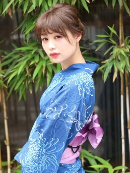 ネオリーブチノ 登戸店(Neolive cino)の写真/【浴衣着付け+ヘアセット¥6600】プロの着付け&ヘアセットでSNS映えの浴衣美人に☆【登戸/向ヶ丘遊園】
