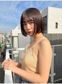 ミニボブ/暗めブラウン