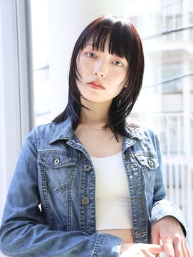 エムスラッシュ ソル センター南(M.SLASH SOL) オン眉/ウルフ/アッシュブラック/インナーカラー/SOLセンター南