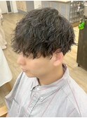 韓国マッシュ　波巻きツイストスパイラル[メンズ]フェザーパーマ