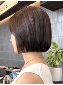 栄透明感ブラウンカラーミニボブ