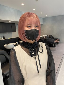 エン 栄店(enne) 栄ハイトーンボブ＊ペールピンク透明感カラー