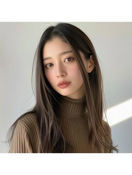 エヌプラスリタ 近鉄八尾(N+lita) 黒髪クラゲヘアーオリーブグレー小顔ココアベージュ